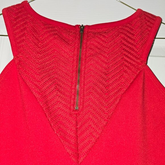 Worthington Red Sleeveless Peplum Top - Picture 3 of 5